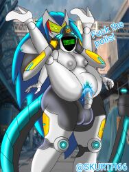 big_penis black_skin breasts cum cum_in_pussy cum_inside cuminflation futa_on_female pregnant_female robot robot_girl skurth66 vaginal_penetration zatrina_the_robot