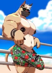 1boy big_bulge big_pecs big_penis huge_bulge huge_cock huge_pecs male male_only solo solo_male taoren