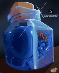 big_ass big_ass_(male) big_butt crown huge_ass huge_butt king king_kuro kurochi_(diaperrn) slime_kuro trapped trapped_in_bottle ych