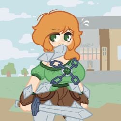 1girls alex_(minecraft) big_breasts breasts female female_only matz_(pixiv) microsoft minecraft mojang