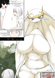 ! ... ? big_breasts blush breasts creatures_(company) game_freak menyang musical_note my700 nintendo pheromosa pokemon pokemon_(species) pokemon_sm pussy ultra_beast vagina