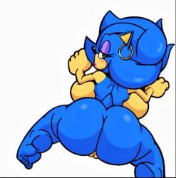 big_ass big_breasts fan_edit female female_only genderswap_(mtf) looking_at_viewer naked on_all_fours presenting rule_63 sonic_(series) sonic_the_hedgehog sonic_the_hedgehog_(series) sonique_the_hedgehog