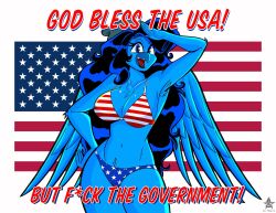 american_flag_bikini bikini bird breasts female noncomposmentis