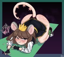 bite_mark black_gloves brown_hair colombian_female converse_shoes crown cukizilla krysher marihuana perfectos_desconocidos rat_ears rat_girl rat_tail youtube youtube_hispanic youtuber_character