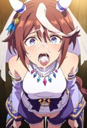 after_anal after_fellation after_sex after_vaginal ai_generated animal_ears artist_request blue_eyes brown_hair bukkake covered_in_cum cum cum_in_anus cum_in_pussy cum_on_clothes cum_on_face cum_on_mouth exhausted female gape gape_anus gape_pussy gapping_anus gapping_pussy horse_ears horse_girl horse_tail shaking_body tokai_teio_(umamusume) umamusume umamusume_pretty_derby