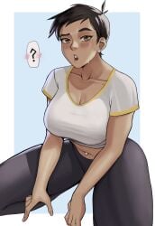 1girls big_breasts blush blushing blushing_at_viewer breasts curvaceous curvy curvy_female dark-skinned_female dark_skin dc dc_comics female female_focus female_only gud0c hi_res highres lois_lane lois_lane_(my_adventures_with_superman) looking_at_viewer my_adventures_with_superman short_hair slim_waist solo solo_female solo_focus thick_thighs thighs tomboy wide_hips