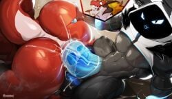 anal anthro big_ass big_penis cocky cocky_grin cocky_smile cum domination_loss dragon gay gay_anal gay_domination gay_sex moaning nexo_(xeono) precum red_body saliva size_difference skinny_male small_dom_big_sub tagme xeono yaoi