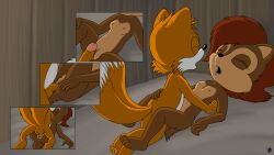 anthro archie_comics breasts closed_eyes duo female hi_res male male/female miles_prower miles_tails_prower nude omatic penetration sally_acorn sega sonic_(series) sonic_the_hedgehog_(archie) sonic_the_hedgehog_(comics) sonic_the_hedgehog_(series) tails tails_the_fox vaginal_penetration