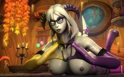 3d big_breasts breasts derpynaut draenei female female_only horns solo world_of_warcraft