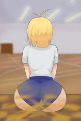 big_ass big_butt blonde_female blonde_hair fart farting farting_at_viewer farts female jajartiq
