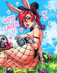 bubble_butt bunnysuit female gamusaur happy_easter jojo's_bizarre_adventure jolyne_kujo pantyhose stone_ocean