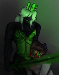 1x1x1x1 1x1x1x1_(forsaken) 2boys blood blood_on_face forced forced_oral forsaken_(roblox) gore guro injury male male/male male_only nipple_piercing oral_rape rape shedletsky shedletsky_(forsaken) wound_fucking