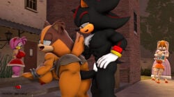 1boy 3d 3d_(artwork) 4girls amy_rose anthro anthro_female anthro_male anthro_on_anthro anthro_penetrated anthro_penetrating_anthro areolae ass badger balls ballsack barely_clothed big_ass big_breasts big_penis black_body black_fur blue_eyes breasts clothed_female clothed_female_nude_male clothed_sex clothing covering_eyes cream_the_rabbit eulipotyphlan female female_penetrated from_behind fur gloves green_eyes grey-yordle half-closed_eyes half-dressed hedgehog in_public kabalmystic_(style) large_breasts male male/female male_penetrating male_penetrating_female mobian_(species) mouth_open naked naked_male nipples nude nude_male open_mouth orange_body orange_eyes orange_fur orange_hair outdoors partially_clothed penetration penetration_from_behind penis pleasure_face popsicle pubic_hair public public_nudity public_sex rabbit_girl red_eyes sega sex sex_from_behind sfm shadow_the_hedgehog sonic_(series) sonic_boom sonic_the_hedgehog_(series) source_filmmaker source_filmmaker_(artwork) sticks_the_badger tail tongue tongue_out vanilla_the_rabbit vein veiny_penis white_gloves