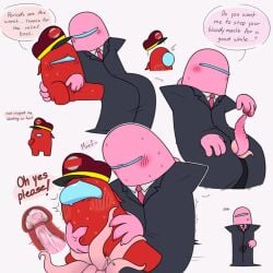 among_us among_us_(series) blood cum fingering fingering_pussy internal_view period_blood pink_(among_us) pussy red_(among_us) tentacle_penis tentacles vaginal_penetration