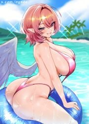 1girls artist_request ass breasts colored_nails female female_focus female_only huge_breasts large_ass large_breasts light-skinned_female light_skin long_nails looking_at_viewer painted_nails red_nails remielle_(zenless_zone_zero) remielle_dan solo thick_thighs thighs wide_hips zenless_zone_zero