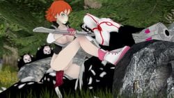 3d animated beowolf_(rwby) breasts cowgirl_position devilscry female green_eyes grimm_(rwby) hair hammer humanoid interspecies magnhild_(rwby) nipples no_sound nora_valkyrie nude orange_hair pale-skinned_female pale_skin penetration pussy rape reverse_rape rooster_teeth rwby sex source_filmmaker vaginal_penetration video weapon