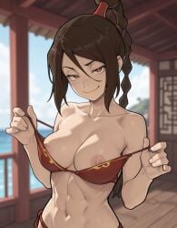 1girls ai_generated avatar_legends avatar_the_last_airbender brown_hair female female_only solo solo_female tagme ty_lee