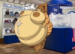 bbw big_breasts breasts cleavage female furry huge_breasts hyper_breasts mexifurfoof nipples overweight tagme thick_thighs wide_hips