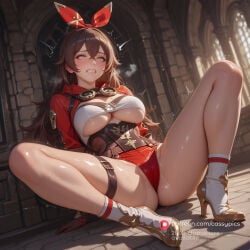 1girl 1girls ai_generated amber_(genshin_impact) beautiful blush booty busty cameltoe cassypics cleavage_cutout clenched_teeth curvy cute erotic fanart female fit fit_body fit_female genshin_impact high_quality highres hot hourglass_figure hoyoverse legs_apart legs_spread legs_up long_eyelashes mihoyo naked navel nude orgasm orgasm_face parted_lips patreon puffy_lips puffy_nipples rolling_eyes round_ass round_breasts round_butt sexy sitting slim_waist stomach thick thick_ass thick_legs thick_thighs trembling underboob waifu wet wet_body wide_hips