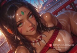 1girl 1girls ai_generated beautiful blush body_markings booty bound busty cassypics close-up curvy cute erotic facial_markings fanart fangs female firm_breasts fit fit_body fit_female green_eyes high_quality highres hot hourglass_figure large_breasts league_of_legends long_eyelashes looking_at_viewer naked navel nidalee nude parted_lips patreon ponytail puffy_lips puffy_nipples rope_bondage rope_harness round_ass round_breasts round_butt scars sexy shibari slim_waist stomach tan_body tan_skin thick thick_ass thick_legs thick_thighs waifu wallpaper wet wet_body wide_hips