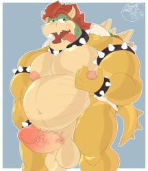 1boy balls bowser gustlywolf male male_only mario_(series) nintendo penis super_mario_bros.