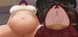 1boy 1girls comic digestion female female_pred femboy giantess internal larger_female male male_prey slimpdick tagme unwilling_prey vore vore_belly willing_to_unwilling_prey