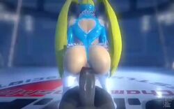 1girls 3d anal anal_sex animated blonde_hair bouncing_ass comissair dark-skinned_male dark_skin dialogue interracial music ponytail pov rainbow_mika riding sound street_fighter tagme video