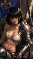 1girls ai_generated black_hair bretonnia repanse_de_lyonesse tagme warhammer_(franchise) warhammer_fantasy