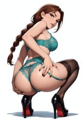 1girls ai_generated brown_eyes brown_hair female female_only lara_croft long_hair tagme tomb_raider
