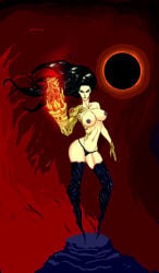1girls big_breasts breasts cybernetic_arm female nipples original original_character panties solo thor16000 topless