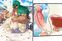 abs absurd_res anthro anthro_only asphyxiation avian balls beak biceps bird blush bodily_fluids building city closed_eyes cock_vore cross_section cum cum_on_balls cum_on_chest cum_on_penis cumshot decidueye digital_media_(artwork) drowning drowning_in_cum ejaculation erection excessive_cum excessive_genital_fluids extreme_size_difference generation_7_pokemon genital_fluids genitals hi_res humanoid_genitalia humanoid_penis inside_penis internal macro male mammal masturbation mayar micro multiple_prey muscular muscular_male nintendo orgasm owl penile penis pokemon pokemon_(species) prostate prostate_stimulation quads sitting size_difference solo sweat urethra vore wings