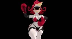 1_eye 1girls 3d bikini black_background blockyobjectawesomer blush boxing boxing_gloves busty_female demon_girl female female_only gloves hand_on_breast hazbin_hotel josugomezofficialnew looking_at_viewer mmd niffty red_boxing_gloves red_gloves smiling_at_viewer solo solo_female swimsuit thighs