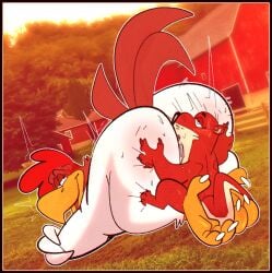 2023 anal anthro anthro_only ass ass_up avian avian_caruncle beak bird butt_grab chicken comb_(anatomy) duo foghorn_leghorn galliform gallus_(genus) gay hand_on_butt head_crest leghorn_chicken looking_back looney_tunes male male/male male_rimmed male_rimming_male mammal mustelid nude nude_male oral otis_otterton otter outside_sex overweight overweight_male overweight_sub phasianid rimming rimming_male sex size_difference small_dom_big_sub the-alfie-incorporated warner_brothers