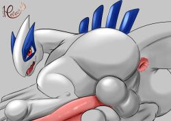 absurd_res anus ass balls big_balls big_butt butt_focus feet feral feral_only foot_fetish foot_play generation_2_pokemon genitals hi_res legendary_pokemon looking_at_viewer lugia lying male male_foot_fetish male_only meleon nintendo on_side paws penis perineum pokemon pokemon_(species) presenting presenting_anus presenting_hindquarters raised_tail red_eyes simple_background soles solo tail tail_anus thick_tail white_body