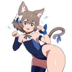 1boy 1femboy ai_generated big_thighs cat_ears cat_tail catboy felix_argyle femboy femboy_only girly huge_thighs large_thighs male male_only re:zero_kara_hajimeru_isekai_seikatsu smesh_(artist) thick_thighs thighs trap voluptuous