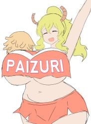 cheerleader gigantic_breasts huge_ass huge_breasts kobayashi-san_chi_no_maidragon miss_kobayashi's_dragon_maid momiji_(artist) quetzalcoatl_(dragon_maid) solo