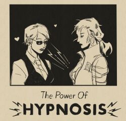 2girls absurd_res couple hi_res highres lesbian looking_at_another metal_gear metal_gear_solid metal_gear_solid_3 metal_gear_solid_peace_walker monochrome strangelove sunglasses sweetrinaxd tagme the_boss yuri