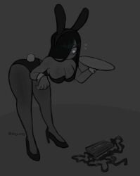 1girls bending_forward bending_over big_butt bunny_costume bunny_ears bunny_tail bunnysuit coy_doy dead_by_daylight dropped_object embarrassed female female_only fishnet fishnet_legwear fishnet_stockings fishnets ghost ghost_girl hair_over_one_eye high_heels holding_object long_hair onryo ringu solo solo_female sweat sweating the_ring thick_thighs yamamura_sadako