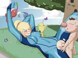 artist_request blue_pikmin bodysuit breast_sucking breasts covered_navel crotch_cutout erect_nipples metroid navel nintendo nipples olimar pikmin pikmin_(species) pussy rape red_pikmin ripped_clothes ripped_clothing samus_aran sex skin_tight spread_legs super_smash_bros. torn_clothes torn_clothing whispy_woods yellow_pikmin zero_suit zero_suit_samus