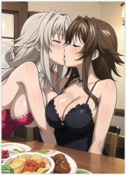 ai_generated daughter-in-law grayfia_lucifuge high_school_dxd in-lawcest lesbian_couple lesbian_kiss mother-in-law mother-in-law_and_daughter-in-law venelana_gremory yuri