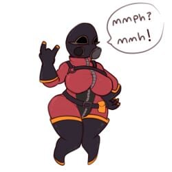 alitatoe big_breasts dumptruck_ass fem_pyro game_character masked_female pyro pyro_(team_fortress_2) shortstack thick thick_ass thick_thighs valve_(company) video_games