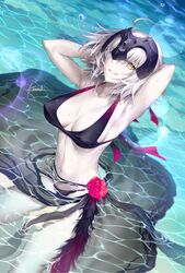 fate/grand_order fate_(series) female female_only jeanne_alter kousaki_rui looking_at_viewer mitsuzaki_(artist) swimsuit tagme water wet