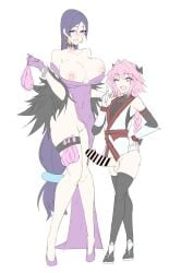 1boy 1girls astolfo_(fate) breasts censored fate/grand_order fate_(series) female femboy femboy_on_female femboydom height_difference huge_breasts hung_femboy ky. long_hair male mature_female milf minamoto_no_raikou_(fate/grand_order) naughty_face otoko_no_ko penis pink_eyes pink_hair purple_eyes purple_hair smaller_femboy