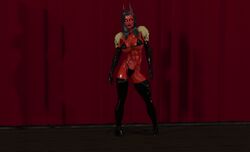 3d bikini demon_girl demon_horns horns joos3dart muscular_female purgatori red_skin