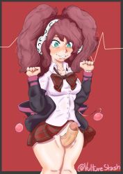 clover_(zero_escape) gyaru kogal nine_hours_nine_persons_nine_doors penis pink_hair thigh_sex thighjob thighs twintails vulturestash zero_escape