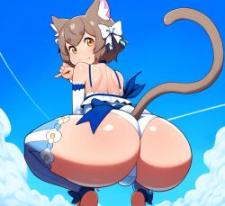 1boy 1femboy ai_generated ass big_ass big_thighs cat_ears cat_tail catboy fat_ass felix_argyle femboy femboy_only giant_ass gigantic_ass gigantic_thighs girly huge_ass huge_thighs large_ass large_thighs looking_back male male_only massive_ass massive_thighs re:zero_kara_hajimeru_isekai_seikatsu smesh_(artist) squatting thick_thighs thighs trap voluptuous wide_hips