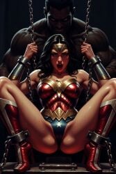 ai_generated beautiful bondage bound captive captured captured_superheroine chains costume dc dc_comics justice_league original villain wonder_woman