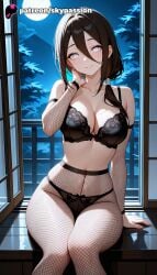1girls 2026 ai_assisted ai_generated anime artist_name black_bra boruto:_naruto_next_generations bra breasts bust explicit fishnet_bodysuit fishnet_gloves fishnet_legwear fishnets hanabi_hyuuga hi_res high_quality high_resolution highres hyuuga_hanabi naruto naruto_(series) night patreon patreon_username pool poolside skypassion stable_diffusion underwear watermark