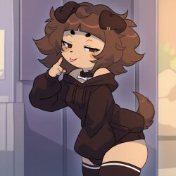 ai_generated animal_ears brown_hair dog_ears dog_girl lambga mimi_(typh) typh