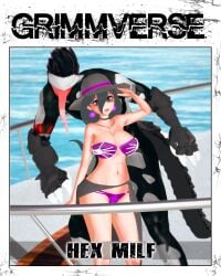 1girls 1monster 3d arrancon big_breasts bikini bikini_bottom bikini_top black_hair black_hair_female blind breasts cover_page crossover eastern_and_western_character game_freak grimm_(rwby) half-dressed half_naked half_naked_female hex_maniac hex_maniac_(pokemon_legends:_z-a) long_tongue nintendo occult_maniac occult_maniac_(pokemon) occult_maniac_(pokemon_legends:_z-a) occult_maniac_(z-a) pokemon pokemon_legends:_z-a pokemon_za pose posing rwby